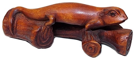 ящерица, японская нэцке