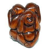 японская нэцкэ Три Мудрых Обезьянки