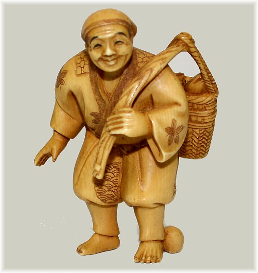 японская нэцка из слоновой кости, конец эпохи Эдо