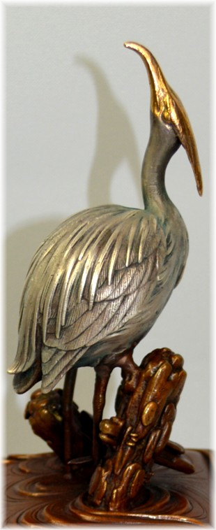 японская бронзовая шкатулка, деталь