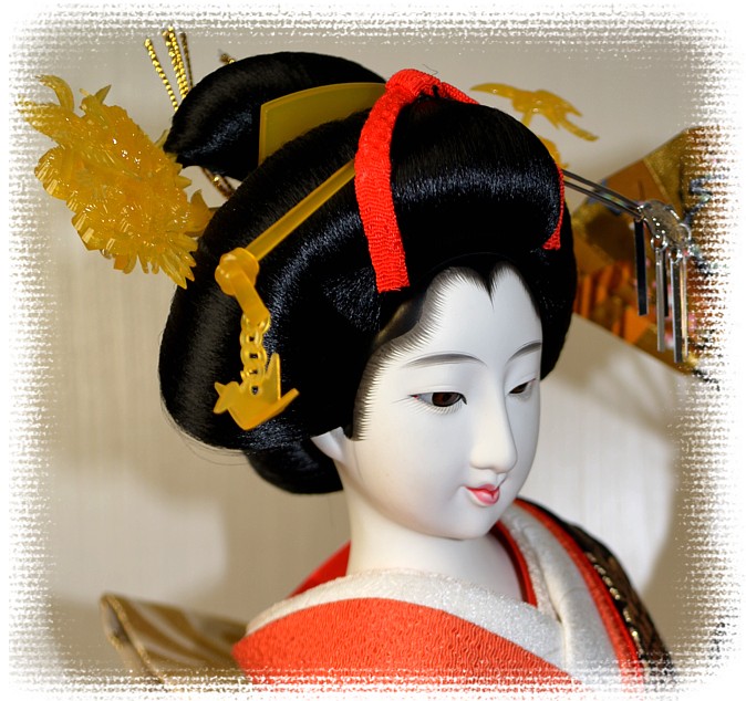 японская интерьерная кукла в кимоно, 1970-е гг.