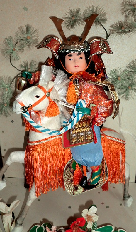 самурай, японская интерьерная старинная кукла