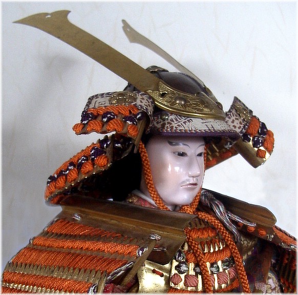 японская антикварная кукла Сёгун