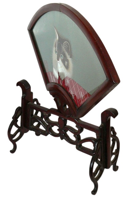 интерьерный экран миракли с вышивкой, 1950-е гг.