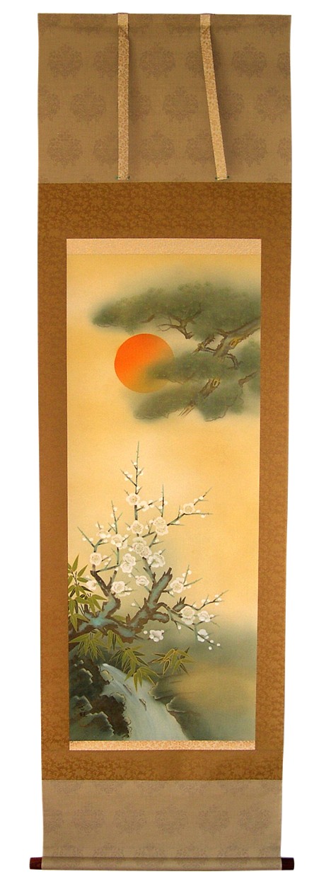 Цветушая сакура, японская картина, 1950-е гг.