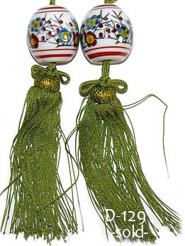 японский отвес для свитков из керамики с ручной росписью