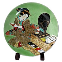 японское большое интерьерное блюдо с рисунком