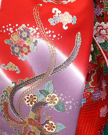 japanese doll kimono detail of design