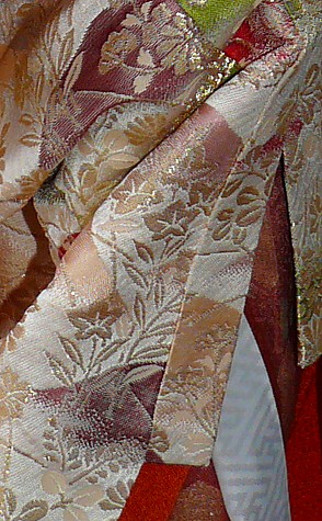 geisha doll kimono detail
