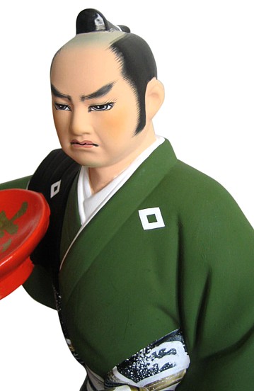 samurai, japanese hakata clay figurine