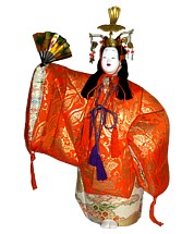 japanese traditional doll of Noh Theater mask