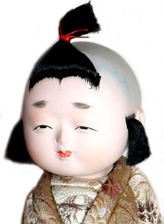 japanese traditional kimekomi collectible doll, 1950's