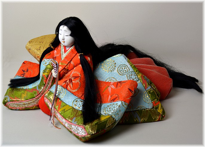 Japanese kimekomi doll of a Long Hair Princess 