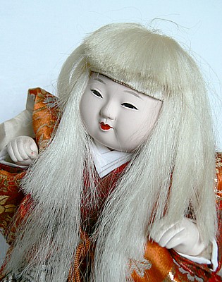 Japanese antique  Doll of Kabuki Theater Character, 1930's