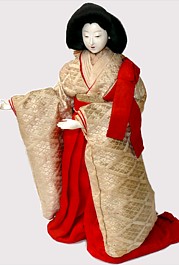 Japanese antique doll  of a court lady, 1900's
