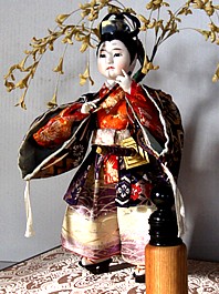 japanese antique doll od a young prince, 1930's