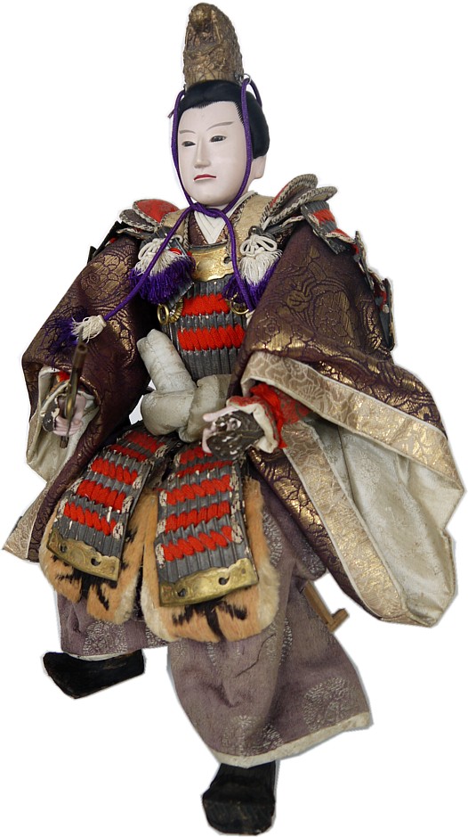 samurai warrior lord, Japanese antique doll, 1920's