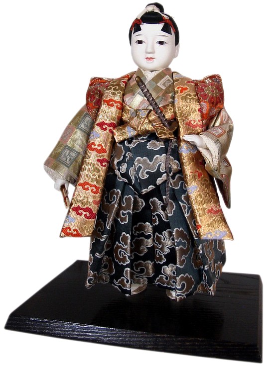 young samurai, Japanese antique doll