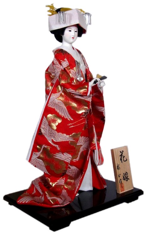 Japanese traditional bride dol in wedding kimono
