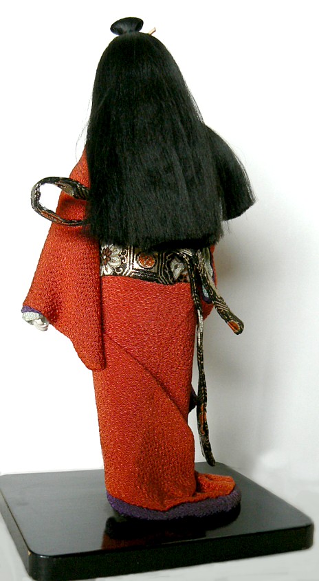 Japanese antique doll of a girl with tambourine