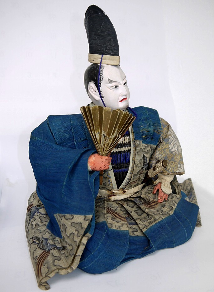 samurai warrior lord, Japanese antique doll, 1900's