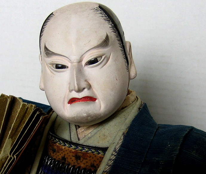 Samurai warrior lord,  antique japanese doll, 1900's