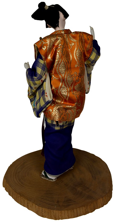 japanese collectible samurai traveler doll, 1930's