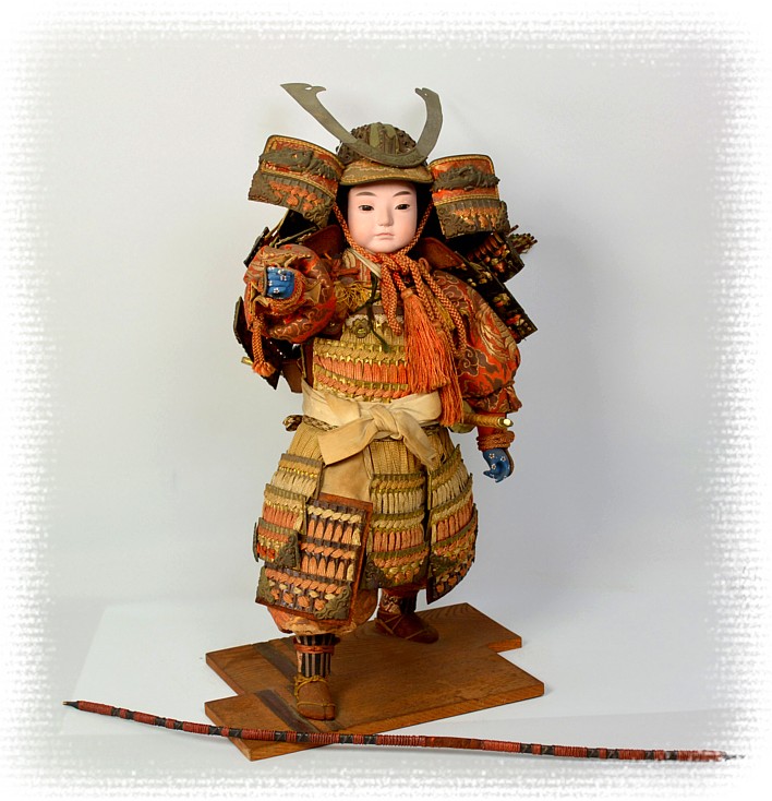 japanese antique samurai doll, 1920's