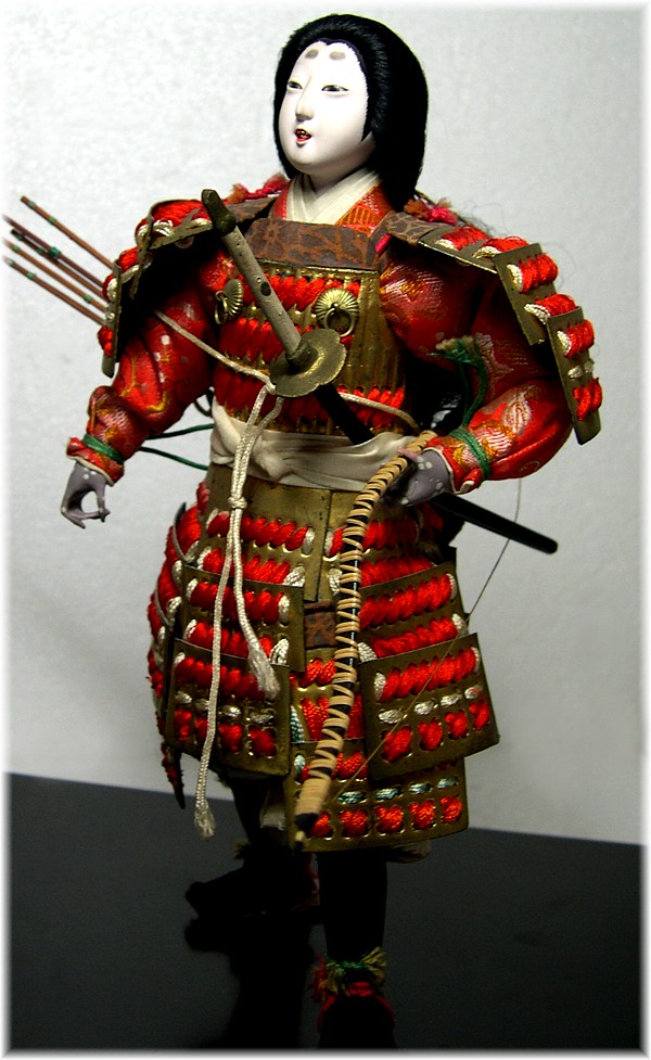 Japanese antique doll of Tomoe Gozen - Lady Warrior