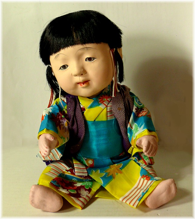 japanese  traditionall ichimatsu doll of a boy