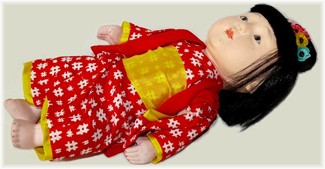japanese traditional ichimatsu doll, 1920's
