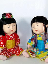 japanese pair dolls of kiddies, 1930's