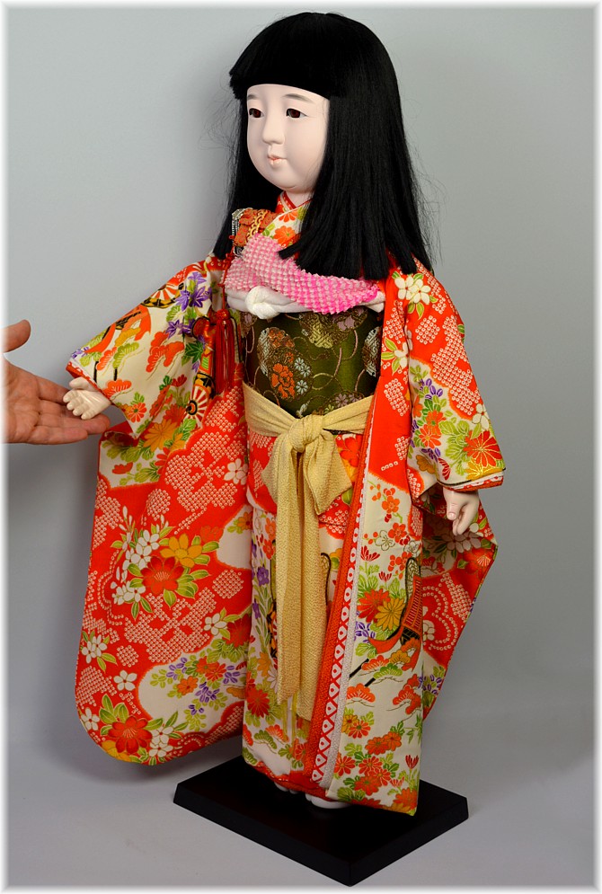extremely large Japanese traditional doll in kimono