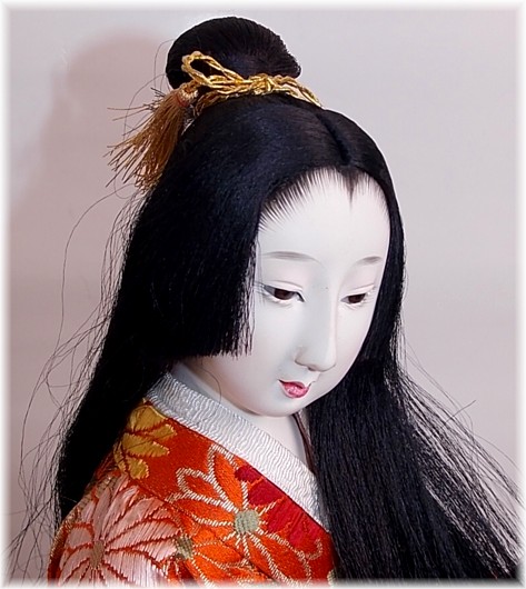 japanese long hair beauty antique doll