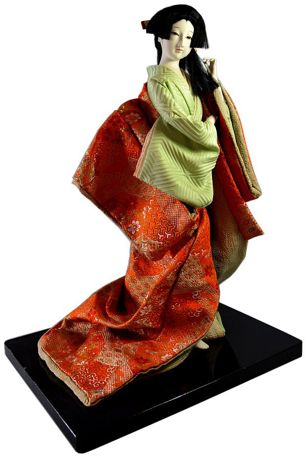 japanese traditional doll of a young noble lady