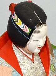 Japanese hakata doll of a Noh Theatre Character Ko-Omote