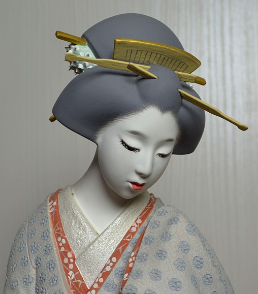japanese hakata doll of a dancing geisha