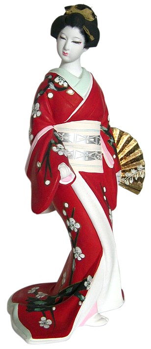 dancing geisha, japanese hakata doll