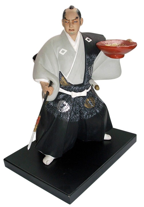 samurai, clay figurine