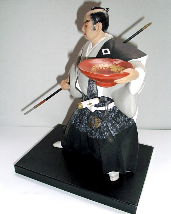 japanese samurai warrior, Hakata ceremic figurine