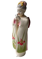 japanese hakata clay figurine, 1960's