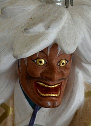 japanese hakata clay doll of Kokaji, Noh Thearter Character