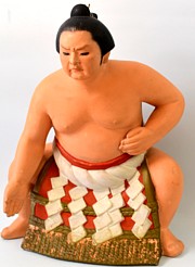 Sumo Wrestler Yokozuna, Hakata clay figure. The Japonic Online Shop