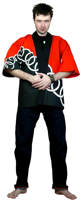 японская традиционная одежда: куртка ХАНТЭН, хлопок 100%