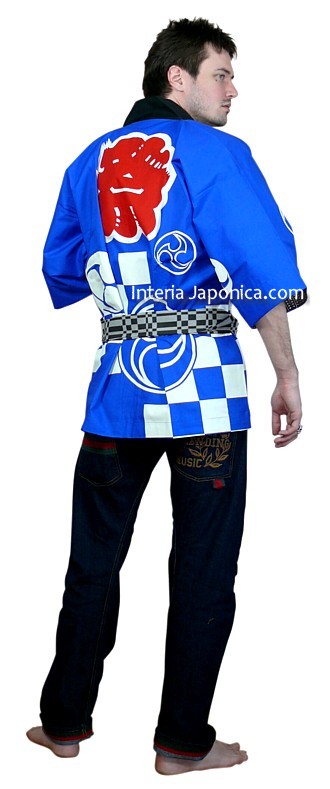 японская традиционная одежда: куртка хантэн, хлопок 100%, унисекс
