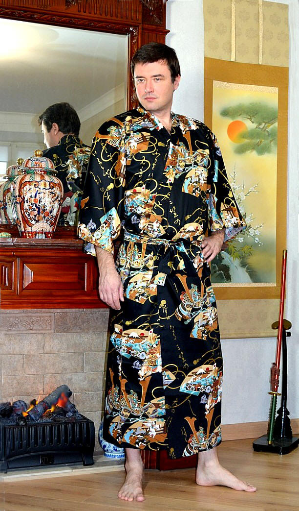 японское традиционное мужское кимоно