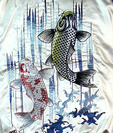 вышивка на спине мужской куртки бомбера