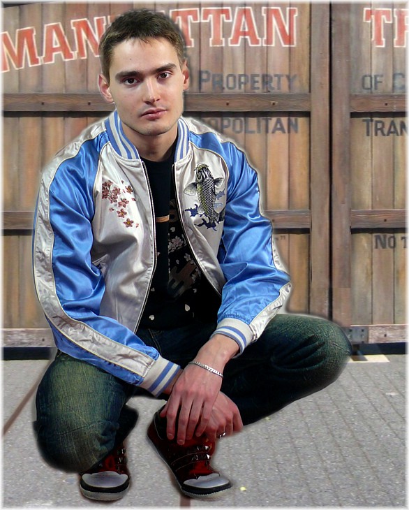 куртка бомбер с вышивкой, Япония