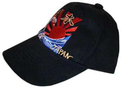 мужская японская бейсболка с иероглифами и вышивкой
