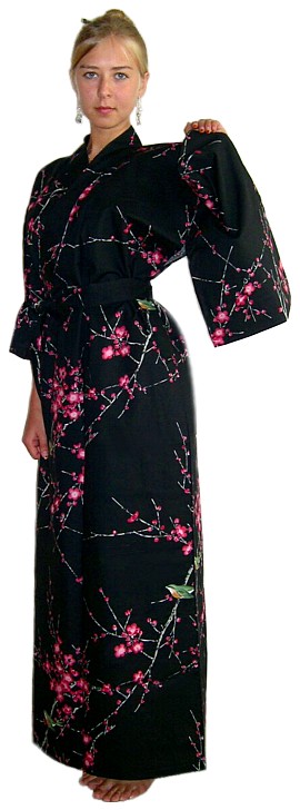 японское кимоно из хлопка - стильная одежда для дома